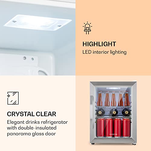 KLARSTEIN Beersafe Crystal White Beer Fridge, Beverage Fridges with Glass Door, Refrigerator, Bottle Fridge with 33 Litres - Image 4