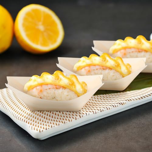 Platos desechables en forma de barco para sushi 250 uds miniatura 7