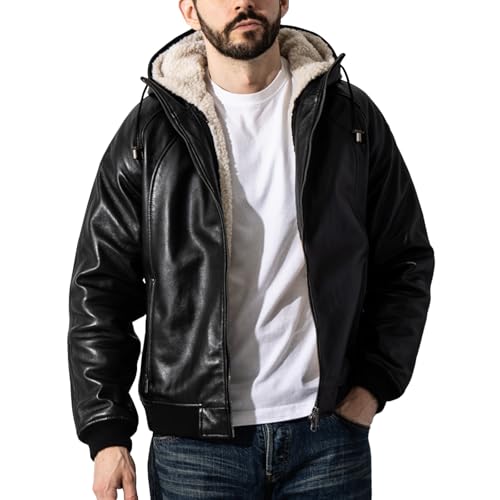 [Liugoo Leathers] �{�v ���E�{�A���C�i�[�t ���U�[�p�[�J�[ ���U�[�W���P�b�g �v�W���� ���E���C�i�[ �����Y PRK08A �����[�O�[���U�[�Y L�T�C�Y �u���b�N