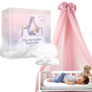Dreamybambini Pompon101 Betthimmel Alt-Rosa 170x960 cm