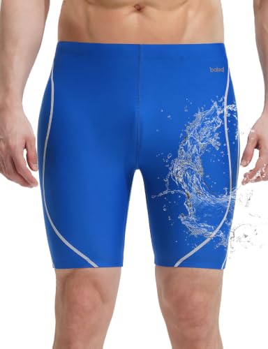 baleaf Men's 7.5" Swim Trunks Athletic Competition Swimsuit Royal Blue 3XL