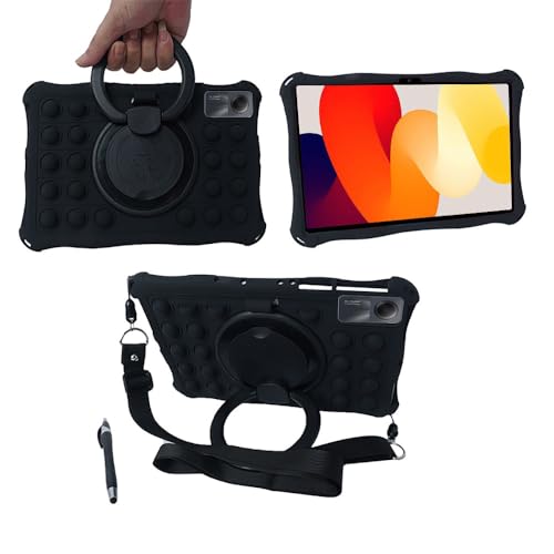 Xiaomi �^�u���b�g Redmi Pad SE 11�C���` �P�[�X�yHVUYAL�z�\�t�g �V���R�� �P�[�X �ϏՌ� �h�� �E���ȒP�ȃV���R���ی�J�o�[Xiaomi �^�u���b�g Redmi Pad SE �p �X�}�[�g�J�o�[ (�u���b�N)