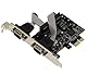 KALEA-INFORMATIQUE PCI Express PCIe Serial RS232 Controller-Karte mit 2 Ports und Oxford OXPCIe952 Chipsatz. Low und HIGH Profile Winkelstücke.