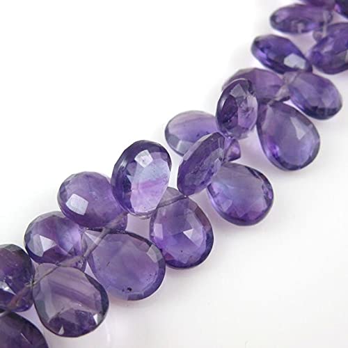 Améthyste poire briolette 10mm grade A pour remplacer des pierres de collier