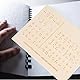 VILLCASE Alphabettafel Brailleschrift, Brailleschrift aus Holz, pädagogische Hilfe für Blinde, zum Lernen von Brailleschrift für alle Altersgruppen, 22,1 x 16 x 0,7 cm