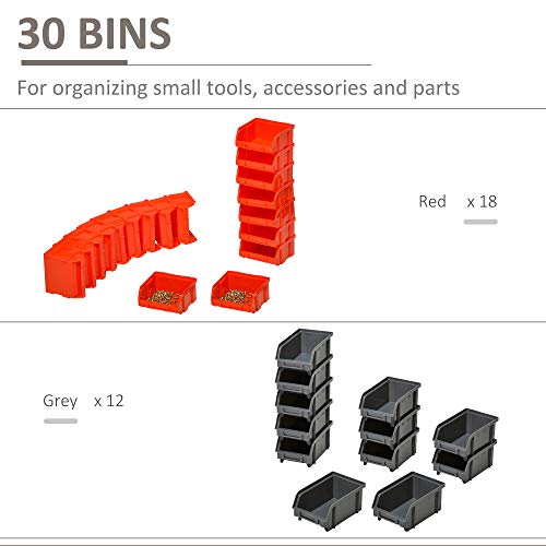 DURHAND 30 Cubbie On-Wall Storage Board Tool Screw Organiser Garage Workshop DIY Container w/Screw Kit Tool Equipment Tidy 5 DURHAND 30 Cubbie On-Wall Storage Board Tool Screw Organiser Garage Workshop DIY Container w/Screw Kit Tool Equipment Tidy - Image 5
