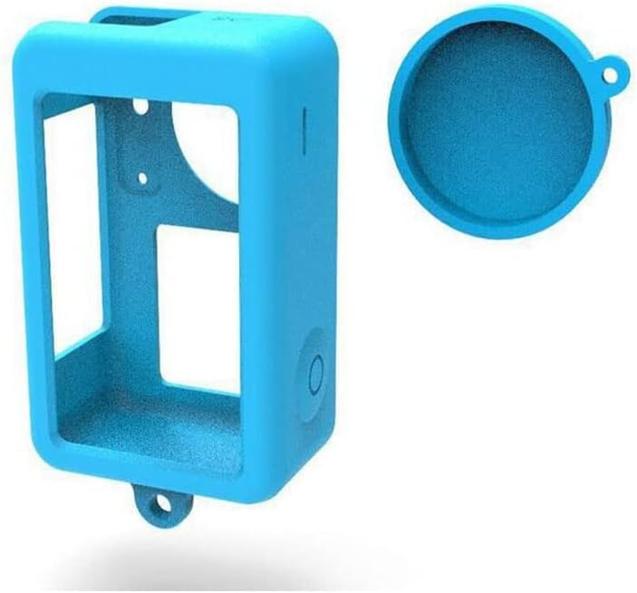 Careflection Silicone case + Silicon Lens Cap Protective Sleeve for DJI Osmo Action 3 / DJI Action 4 Camera Protector Guard Protection Cover (Shock,Water Proof) - 5 Year Warrantied (Blue)-picture-31