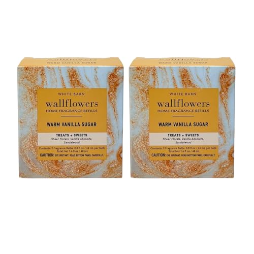 Bath & Body Works WARM VANILLA SUGAR Wallflowers Home Fragrance Refill 0.8 fl oz - Pack of 4