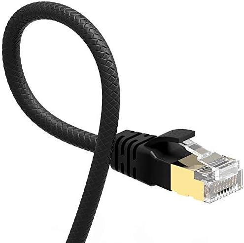 VANDESAIL CAT8 Ethernet Cable, High Speed 20Gbps STP RJ45 Gigabit Network Cables with Gold Plated Connector (16ft/ 5m, Black)