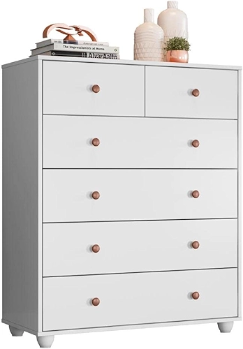 Cômoda 6 gavetas Vittoria branco fosco liso Móveis Albatroz