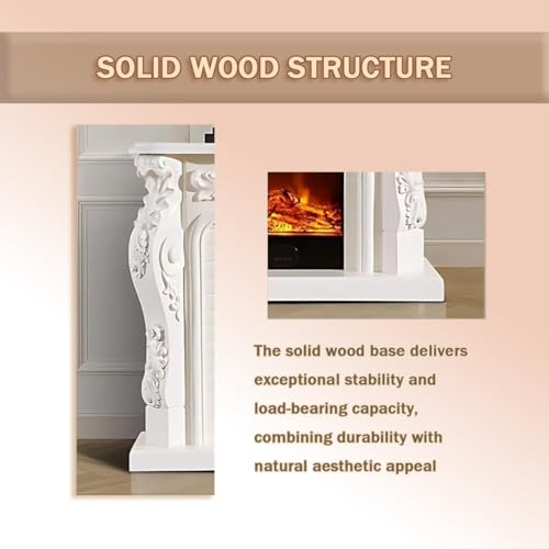 Aihm-Lon Fireplace detailed white carving