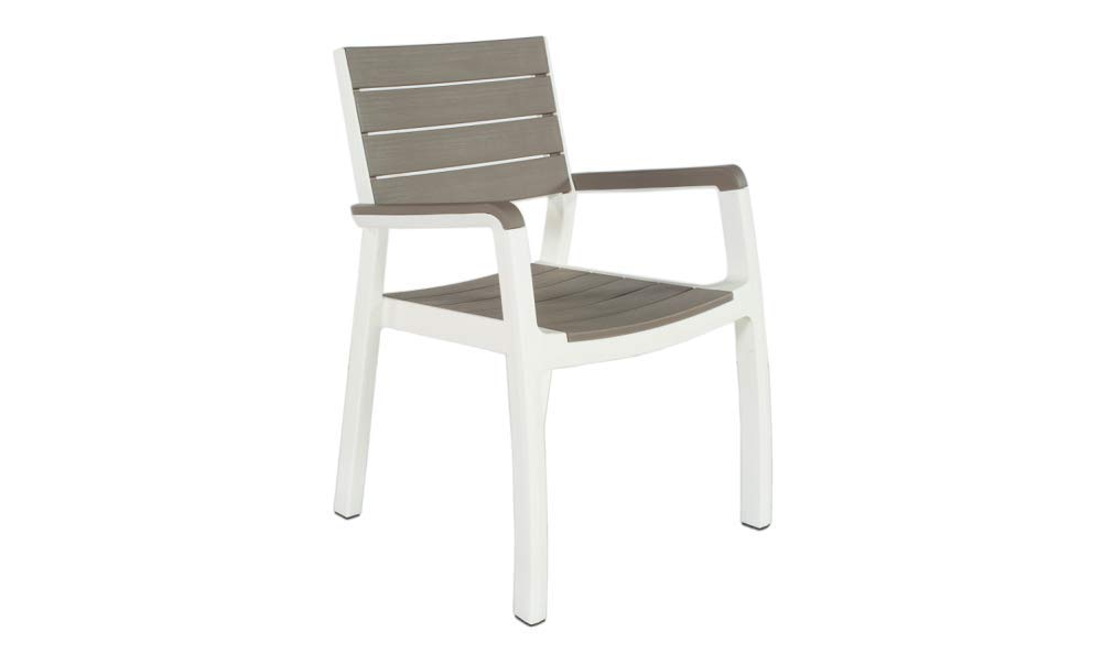Keter Sedia Harmony con Braccioli, Graffite/Bianco, 59X80X66