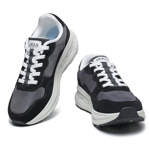 Image of GSLMOLN Women's Casual Walking Shoes Breathable Non Slip Tennis Cushion Fashion Gym Sneakers