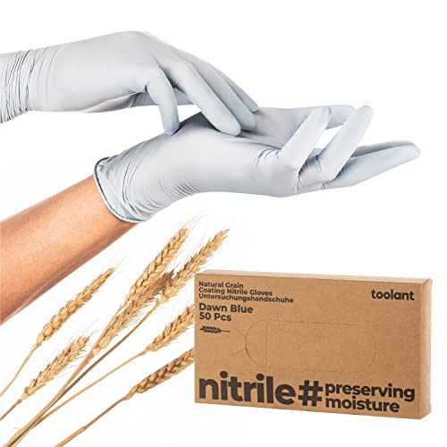 Disposable Nitrile Exam Gloves, Food Safe Gloves with Colloidal Oatmeal