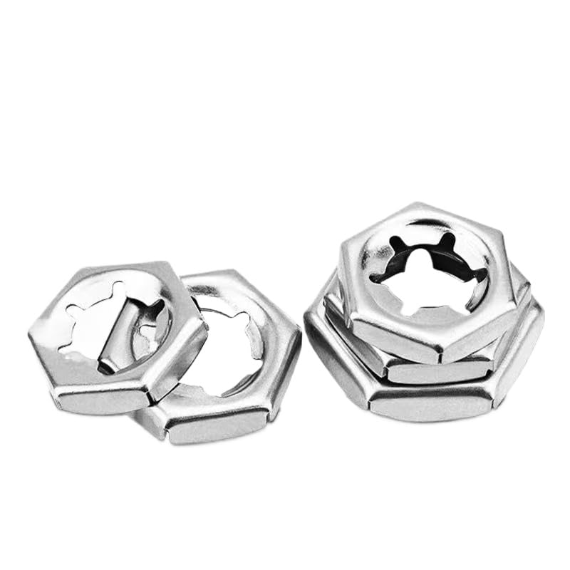 SS304 Stainless Steel Self Locking Counter Nuts, M6 M8 M10 M12 M16 M20 M30, Hex Lock Nuts for Mechanical Engineering, Construction & Industrial Fastening Applications (50,M24)