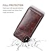 KIHUWEY Compatible with iPhone Xs/X Wallet Case Credit Card Holder, Premium Leather Kickstand Durable Shockproof Protective Cover for iPhone X/Xs 5.8 Inch(Brown)