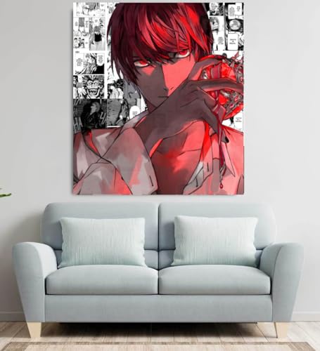 Image of Moment Prints Light Manga Collage Poster Set - Set of 20, 210 mm x 297 mm, 300 GSM Paper, Light Yagami Posters, Yagami Poster (Manga 1) - Glue Dots Included, Cardstock