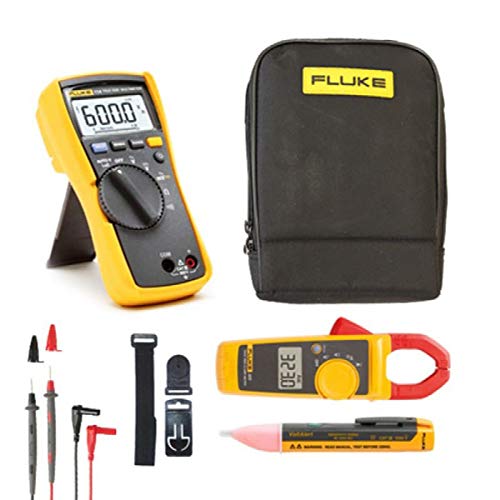 Fluke 114 True RMS Multimeter KIT84, 323 Clamp Meter, TPAK3, 1AC & C115