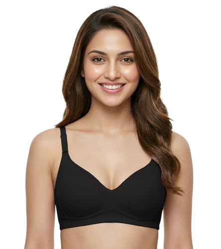 Image of DClub Womens Cotton Lightly Padded Everyday Bra, Wire Free, Comfortable with Seamed Cups,Adjustable Strap for Everyday Bra