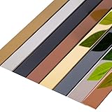 EGQLQ 20 Meter Flexible Zierleisten Selbstklebend Metallisch Zierleisten Sparpaket Keramikfliesen Zierleiste Selbstklebend Dichtungsbänder Wasse(Size:Width 1.5cm/0.6inch,Color:Glänzendes Roségold .)