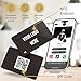 Customizable Metal Digital Business Card for Networking - NFC Digital Business Card with QR Code - Tap to Share Technology - No App or Subscription Required (Black)