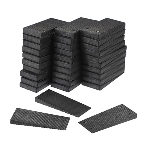 SUMNACON 60 Packs Plastic Composite Shims Leveling Wedges, Heavy Duty Furniture Leveler Door Window Shim and Wedge Furniture Appliance Leveling Shim Supporting Pad