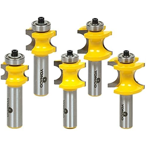 YONICO Bullnose Router Bits Set 5 Bit 1/2-Inch Shank 13515