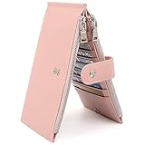 UTO-Wallet-for-Women-Leather Vegan 19 Card Holder Zipper Pockets for Cash Phone Coin Purse with...