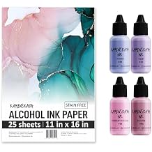 Kamenskaya Alcohol Ink Set with Alcohol Ink Paper