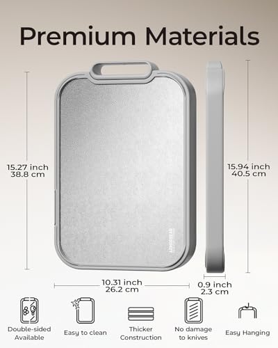 Tabla de cortar rectangular Titanium y madera Armorbear miniatura 7