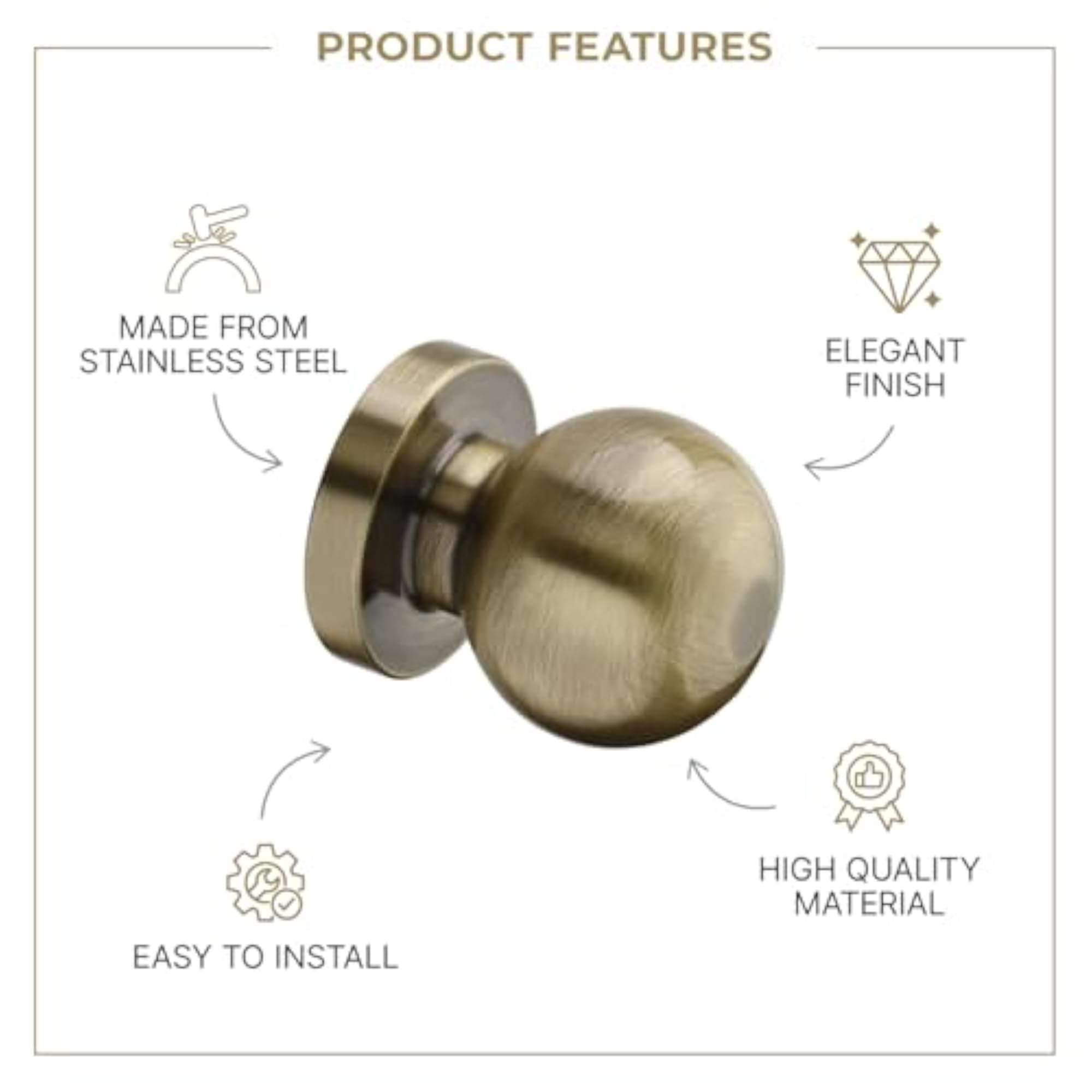 Stylish 3 Piece Drawer Knobs for Cabinets