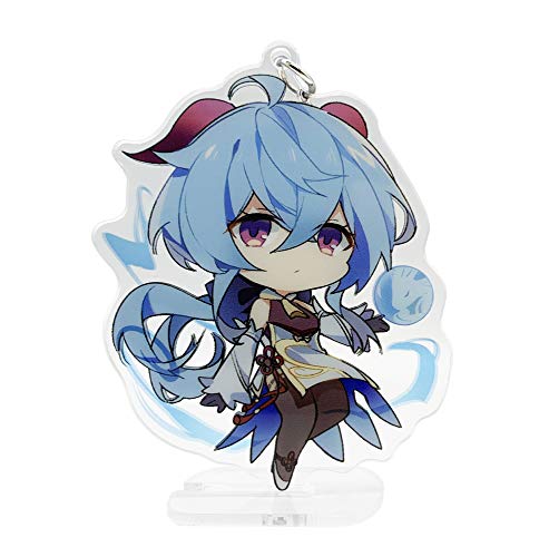 YJacuing Genshin Impact Cute Acrylic Keychain Figure, Ganyu, M
