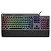 Lenovo GY40T26478 Legion K500 RGB Mechanical Gaming Keyboard, 3 Zone Full-Size Keyboard, 7 User Programmable Hot Keys; 16.8 Million Colors, 50 Million-Click Red Mechanical Keys, Detachable Palm Rest