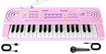 Electronic Piano Keyboard 37 Keys, Multifunctional Portable Digital Music Pianos with Microphone, Dual Speakers for Kids 3-10, Beginners (Pink)