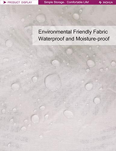 Inghua Laundry Hamper Large Canvas Fabric Lightweight Storage Basket/Toy Organizer/Dirty Clothes Collapsible Waterproof For College Dorms, Boys And Girls Bedroom,Bathroom(Black Leaf) #TOP6