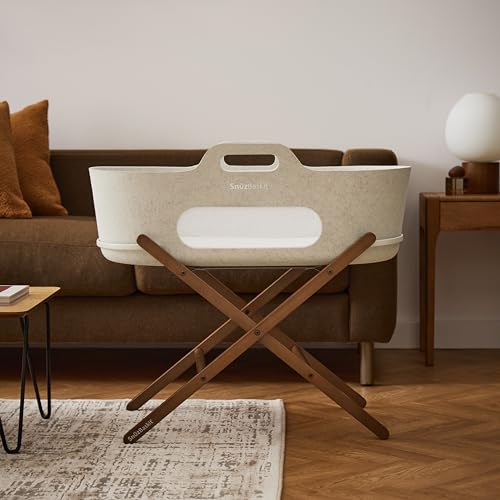 Snuz SnuzBaskit, Holz, Gerste & Walnuss, Babykorb & Ständer