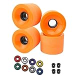 Material: PU+acero. NA Skateboard Wheels Rodamientos Longboard Patinaje Lavadoras Set Street Park Reemplazo Skateboarding Mantenimiento Accesorios, Naranja