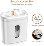 Amazon Basics Crosscut Papier et carte de crédit Shredder pour la sécurité - 8-Sheet, Lourdes, blanches