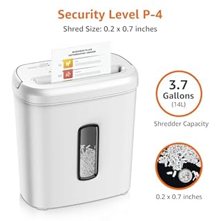Amazon Basics 8-Sheet Cross Cut Paper and Credit Card Shredder for Security, Heavy Duty, White