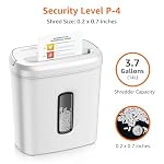 Amazon Basics 8-Sheet Cross Cut Paper and Credit Card Shredder for Security, Heavy Duty, White - Image 3