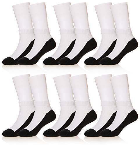 Baby Boys Girls Socks Kids Toddles No Show Low Cut Ankle Cotton School Socks Breathable Thin Soft (6 Pairs Black, 1-3 Years)