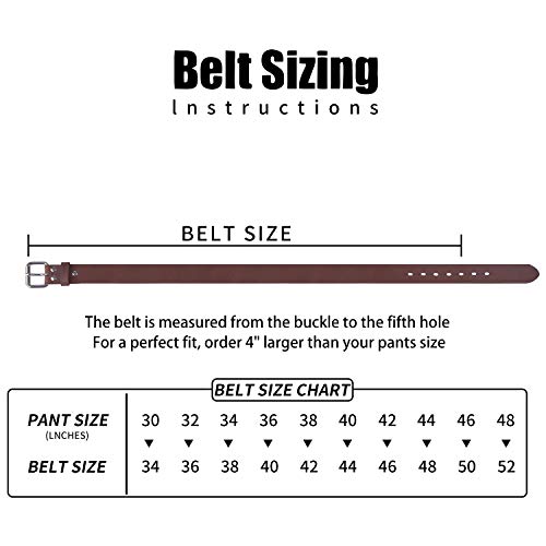 Poyolee Concealed Carry Ccw Leather Gun Belt | Top Grain Leather Belt For Gun Carry | Mens Heavy Duty Edc Belt 1 1/2-Inch #TOP6