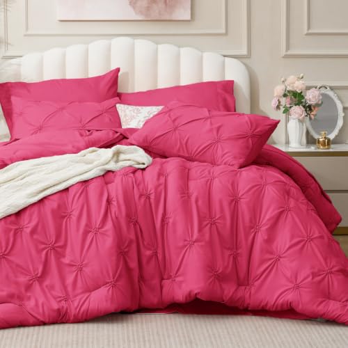 Image of BEDELITE Queen Comforter Set Hot Pink,Lightweight & Soft Comforter