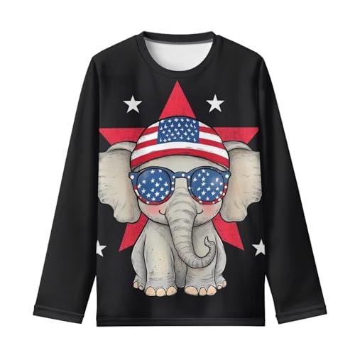 Yzaoxia Unisex Kids Shirt Long Sleeve Tee Crewneck T-Shirt 3-16 Years