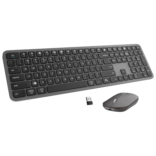 Image of Zebronics Wireless Keyboard & Mouse Combo, 2.4GHz + Multi BT Toggle, Scissor Switch, Mac & Win Toggle, UV Coated Keys, Multimedia Keys, Upto 1600DPI, Type-C Charging, High Precision (Companion 5002)