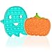 EKKONG poppit Antistress, Pop Bubble, Gioco Antistress Rilassante, Sensory Fidget Giocattoli per Alleviare l'ansia, estrusione, per Bambini e Adulti (Fantasma + Zucca)