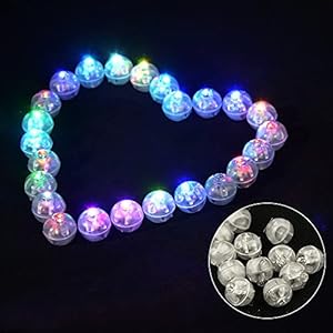 100 STKS Little Lamp LED Flash Ballon Lights, Lantaarns Licht Flash Ball Lamp, Lange Standby Tijd voor Lantaarn Licht…
