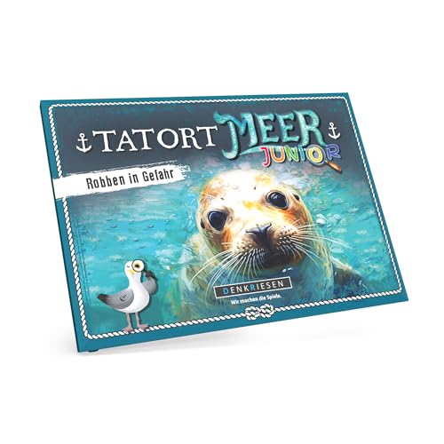 DENKRIESEN - Tatort Meer Junior - Robben in Gefahr | Ab 8 Jahren | 1-4 Spieler | Spannendes Krimispiel für Kinder | Detektivspiel | Abenteuer für Junge Ermittler | Ideal für die ganze Familie