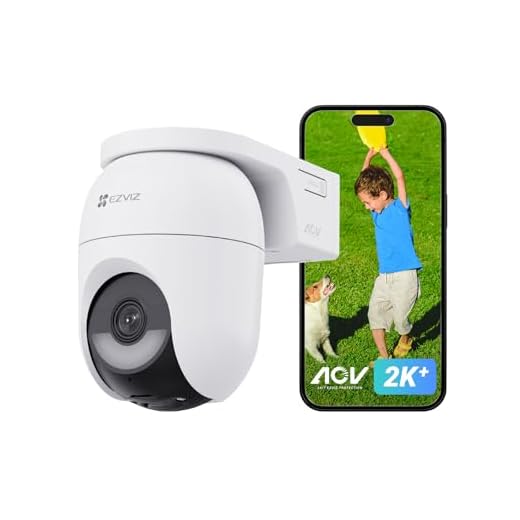 EZVIZ 4MP Camara de Vigilancia Bateria Exterior, AOV 360° PTZ Cámara Sin Cables con Bateria 5200mAh, Detección de Forma Humana/Vehículo, Visión Nocturna Color, Defensa Activa, CB8 Lite