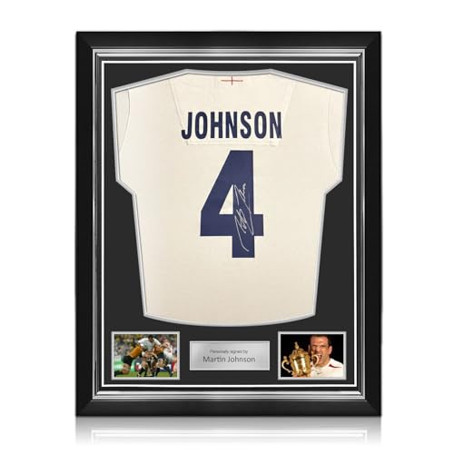 Exclusive Memorabilia Camiseta de Rugby de Inglaterra firmada por Martin Johnson: 4. Marco Superior